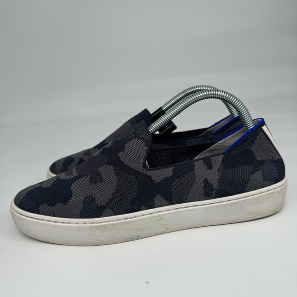 Rothy’s Women’s 9.5 “The Original Slip On Sneaker” in Black Gray Camo Casual - Picture 5 of 10